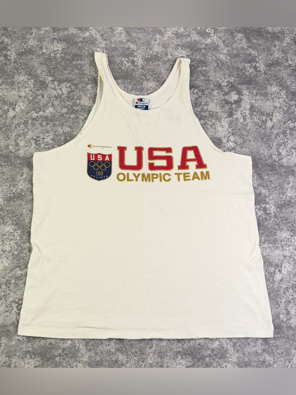 Vintage 90s champion USA Atlanta 1996 Olympic Team Tank Top Shirt Size M